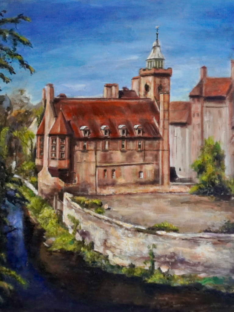 Schots kasteel, Medium: Olieverf – (60 x 50 cm) - Prijs op aanvraag